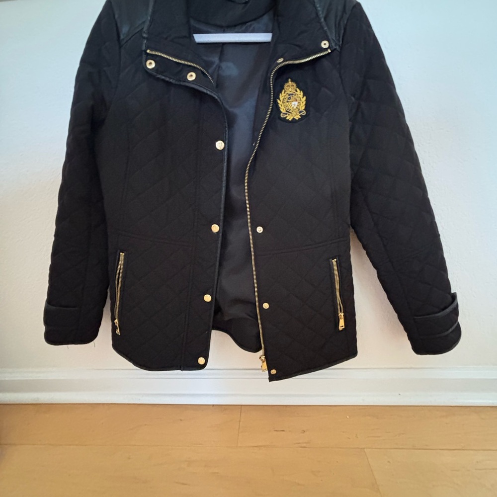 Ralph Lauren Black Label Quilted Jacket with Gold Details